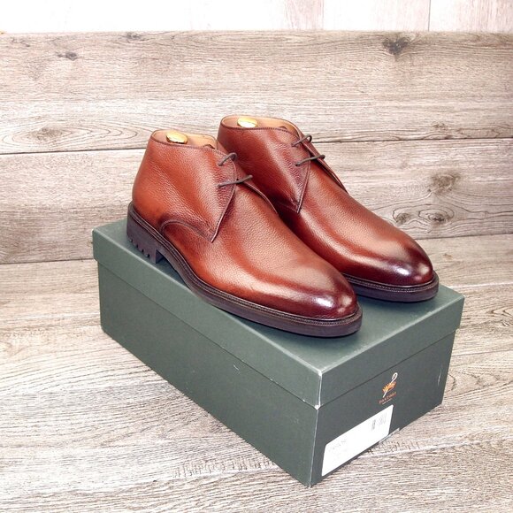 *NIB* $550 Pastori DI BIANCO Didius US 9 M Italian Chukka Whiskey *add $15 Trees main image 16